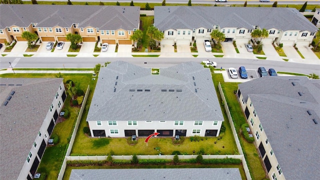 bird's eye view with a residential view