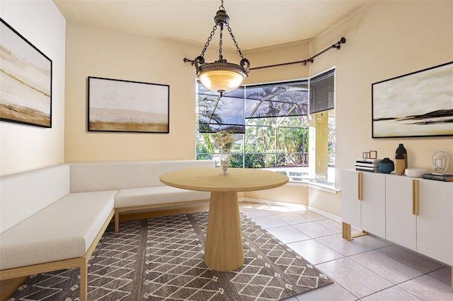 view of tiled dining space