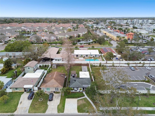 bird's eye view featuring a residential view