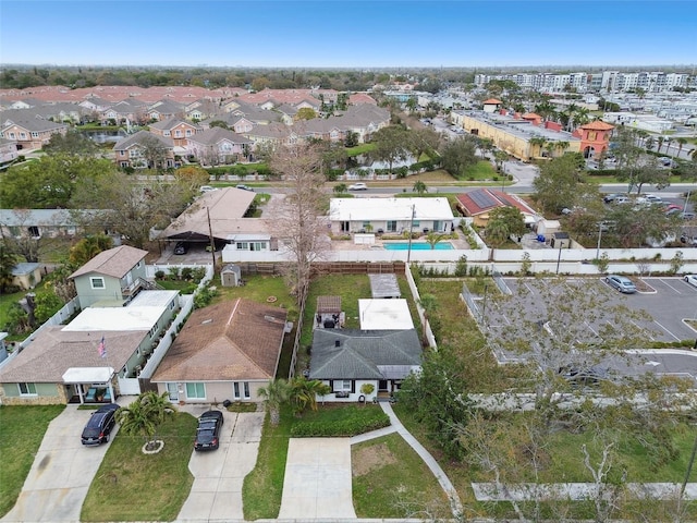 drone / aerial view featuring a residential view