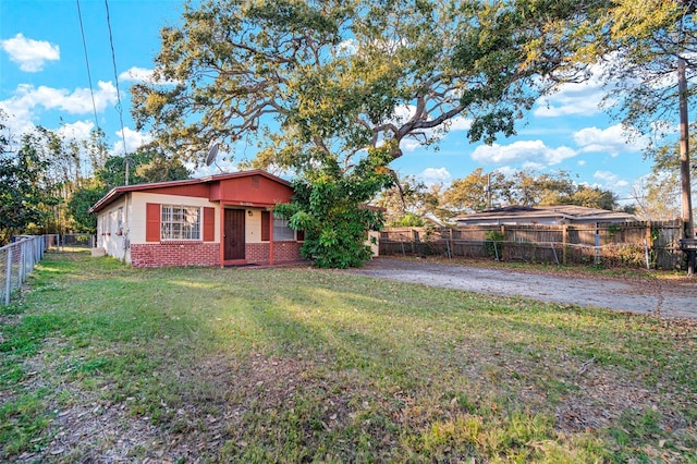 exterior space with a fenced backyard