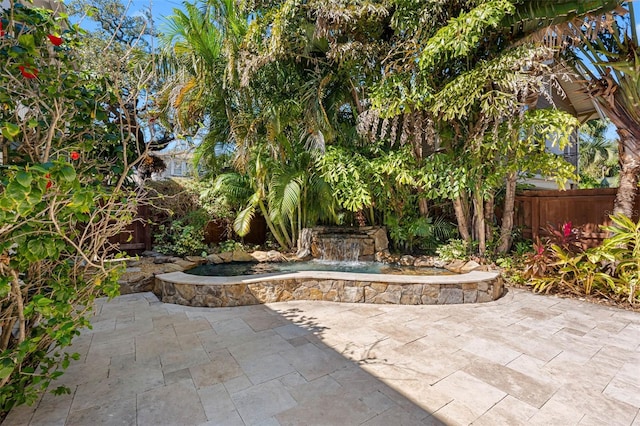 view of patio / terrace with fence