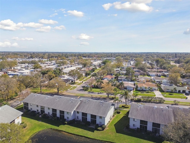 aerial view with a residential view