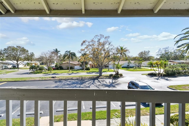 balcony featuring a residential view