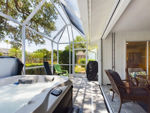 view of sunroom