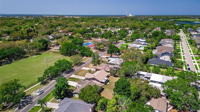 aerial view with a residential view
