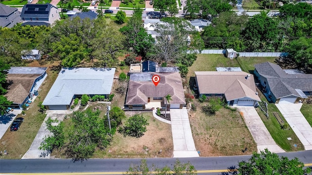 birds eye view of property featuring a residential view