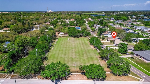 drone / aerial view with a residential view