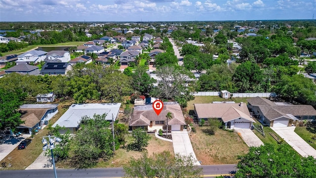 bird's eye view featuring a residential view