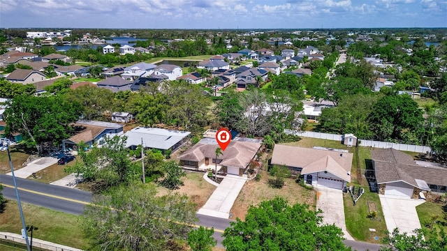aerial view featuring a residential view