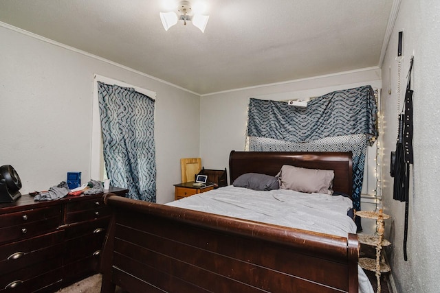 bedroom featuring ornamental molding