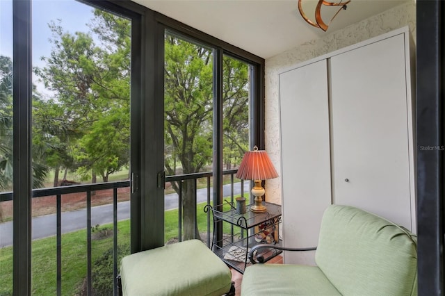 view of sunroom