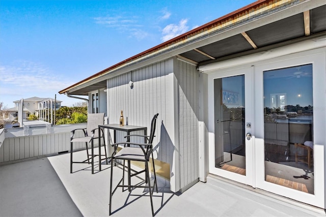 view of patio / terrace featuring french doors