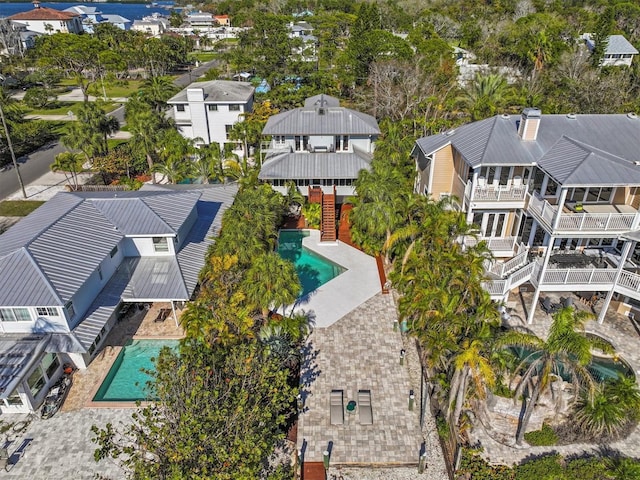 bird's eye view with a residential view