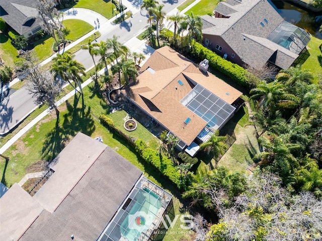 drone / aerial view featuring a residential view