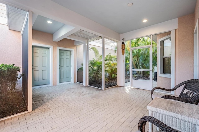 view of sunroom