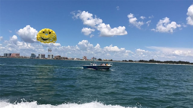 property view of water featuring a view of city