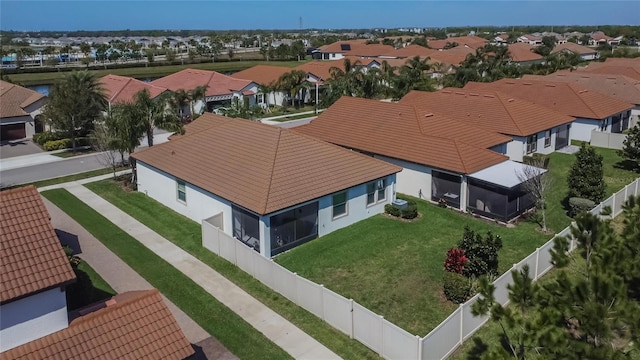 aerial view featuring a residential view