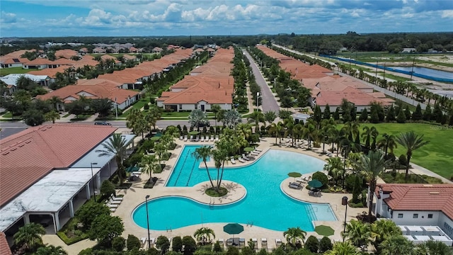 bird's eye view featuring a residential view