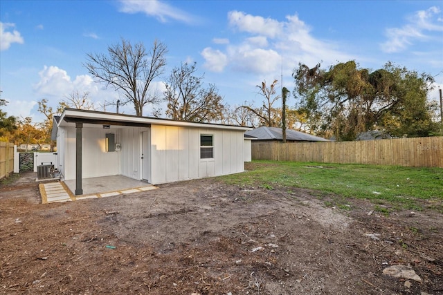 view of outbuilding featuring a fenced backyard