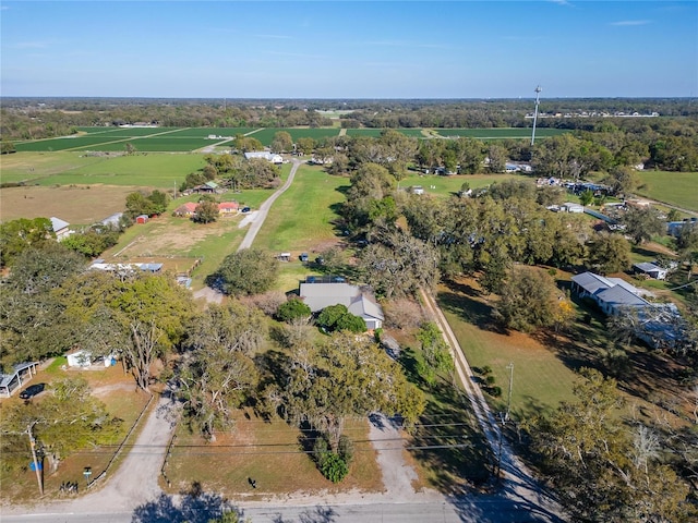 drone / aerial view featuring a rural view