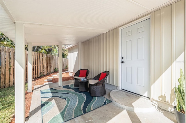 view of patio / terrace with fence