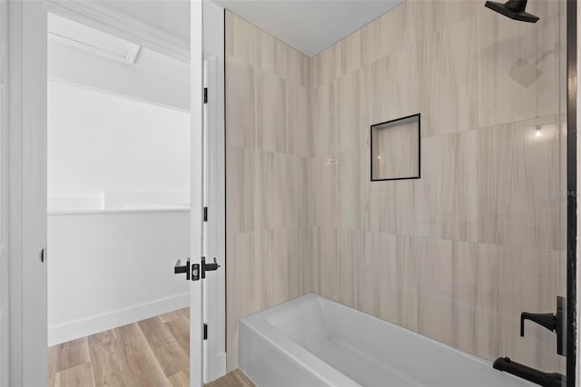 bathroom with wood finished floors