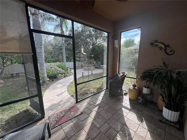 view of sunroom / solarium