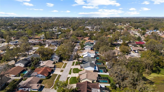 drone / aerial view with a residential view