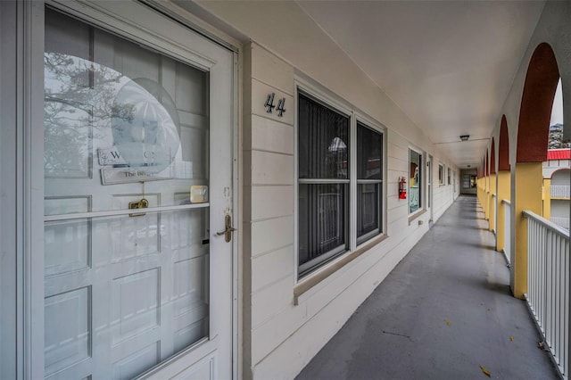 exterior space with covered porch