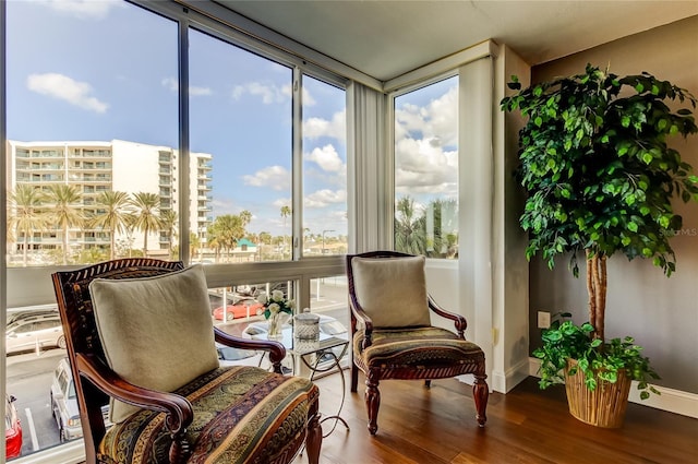 view of sunroom