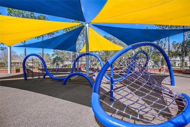 view of community jungle gym