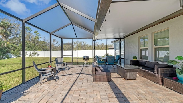 view of sunroom