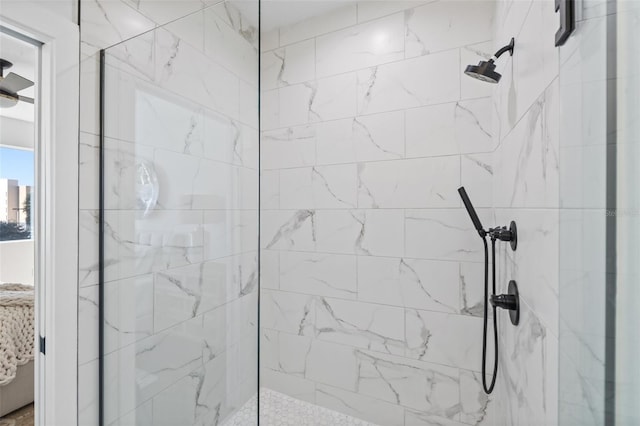 full bath featuring tiled shower