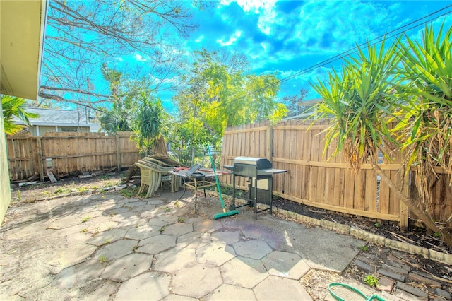 1800 27th Ave N, Saint Petersburg, FL 33713 - view of patio / terrace featuring grilling area and a fenced backyard