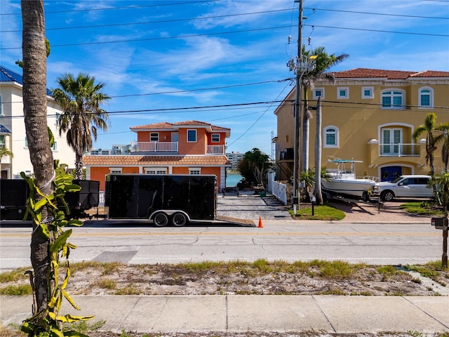 view of street featuring curbs and sidewalks