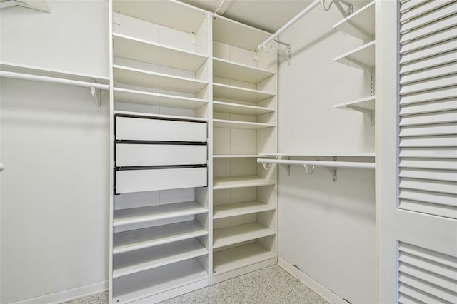 view of walk in closet