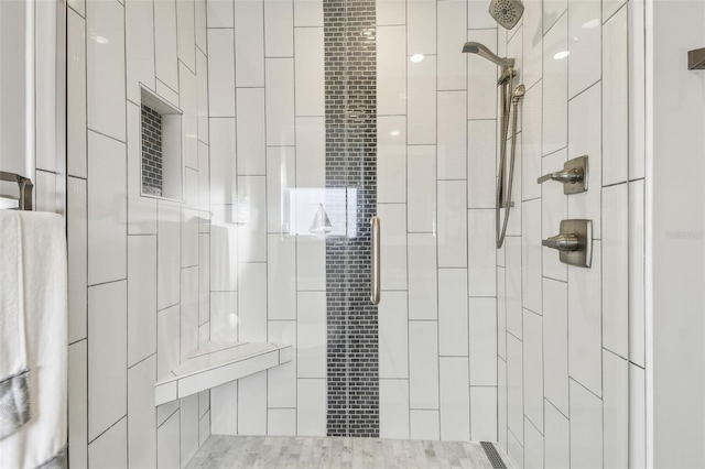 room details with tiled shower