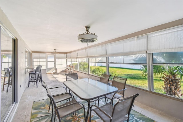 view of sunroom / solarium