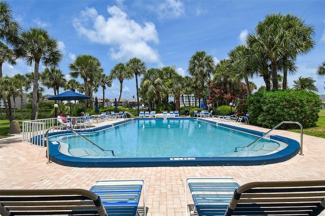 pool featuring a patio