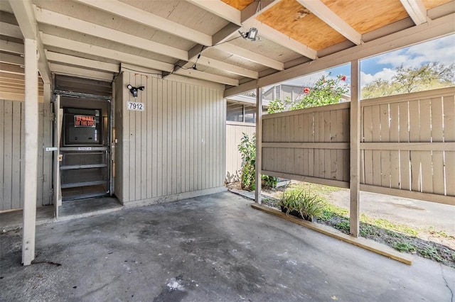 view of patio with fence