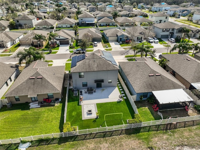 bird's eye view featuring a residential view