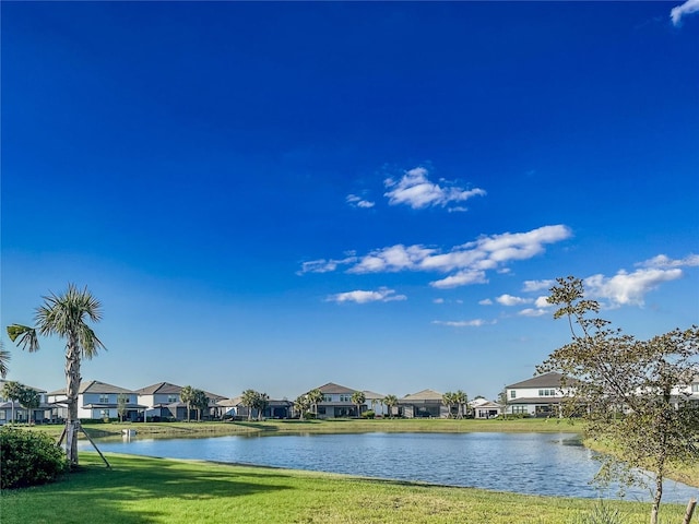 property view of water featuring a residential view