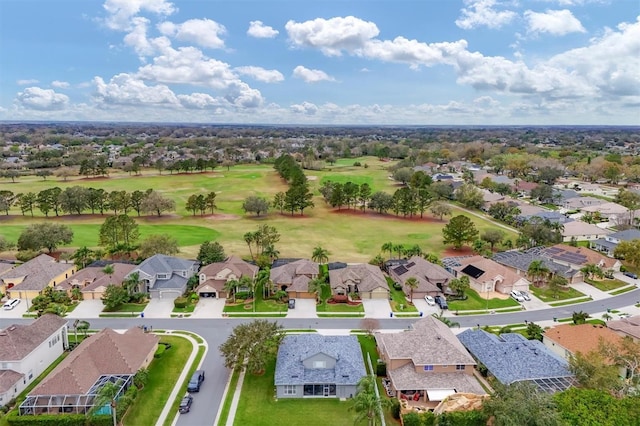 bird's eye view with a residential view and golf course view