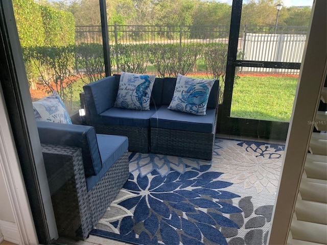 view of sunroom / solarium