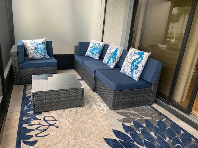 view of patio / terrace with an outdoor living space