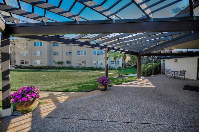 view of patio / terrace with a pergola