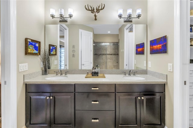 10446 Highland Park Pl, Palmetto, FL 34221 - full bathroom featuring a tile shower and double vanity