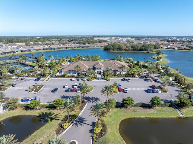 10446 Highland Park Pl, Palmetto, FL 34221 - aerial perspective of suburban area with a large body of water