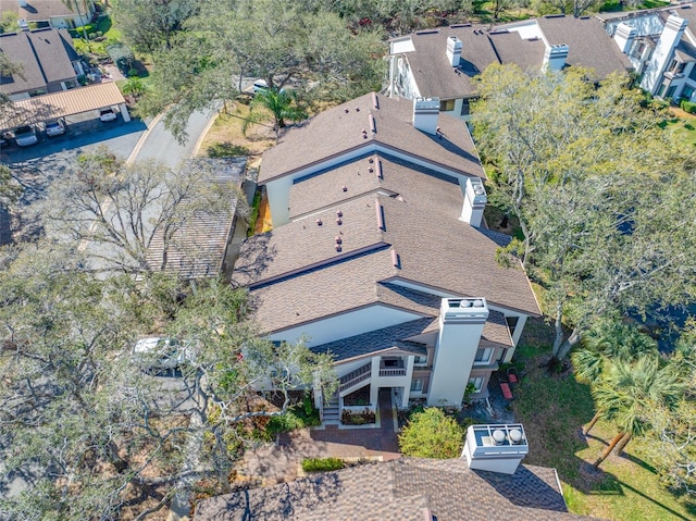 bird's eye view with a residential view